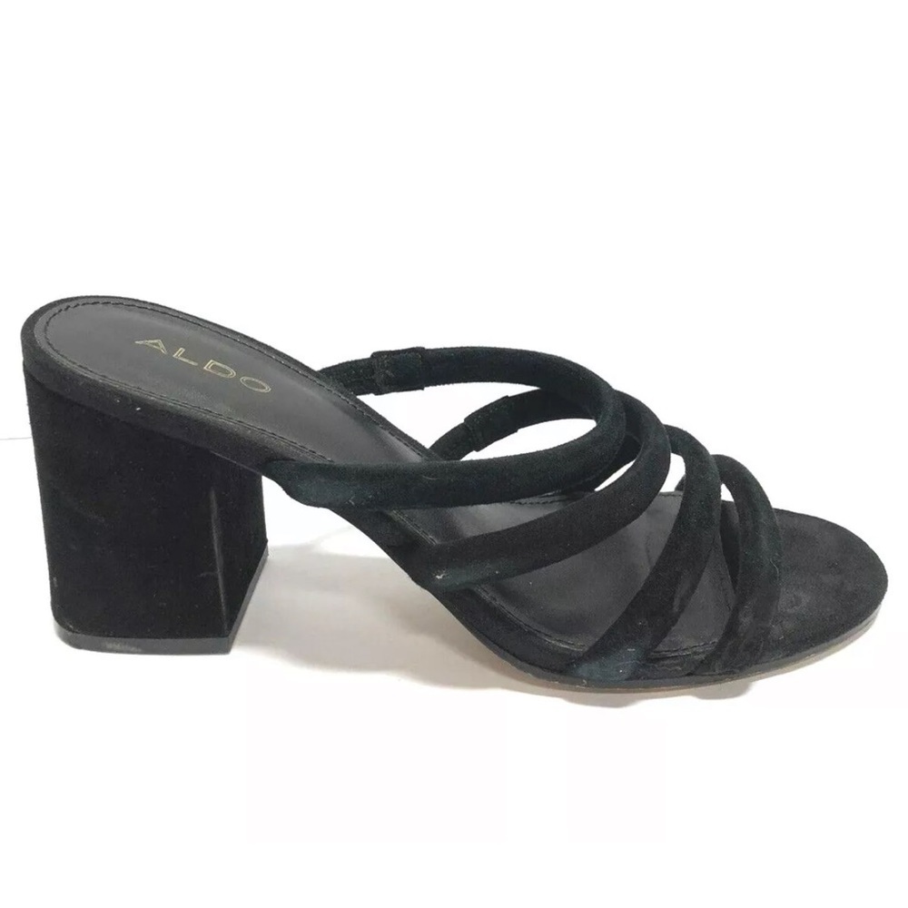 Aldo Women’s Weinreich, Black Block Heel Slide Sandals, Size 7 M.